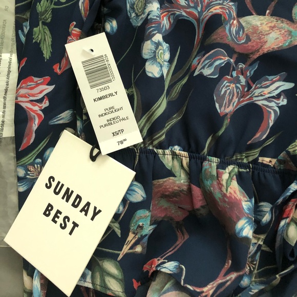 Aritzia Sunday Best Birds of Paradise blouse - Picture 5 of 6